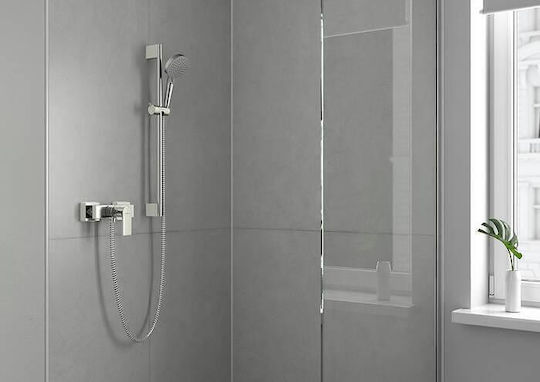 Hansgrohe Вертикален душ с телефон и спирала и прекъсвач на потока Hansgrohe Вертикален душ с телефон и спирала и прекъсвач на потока