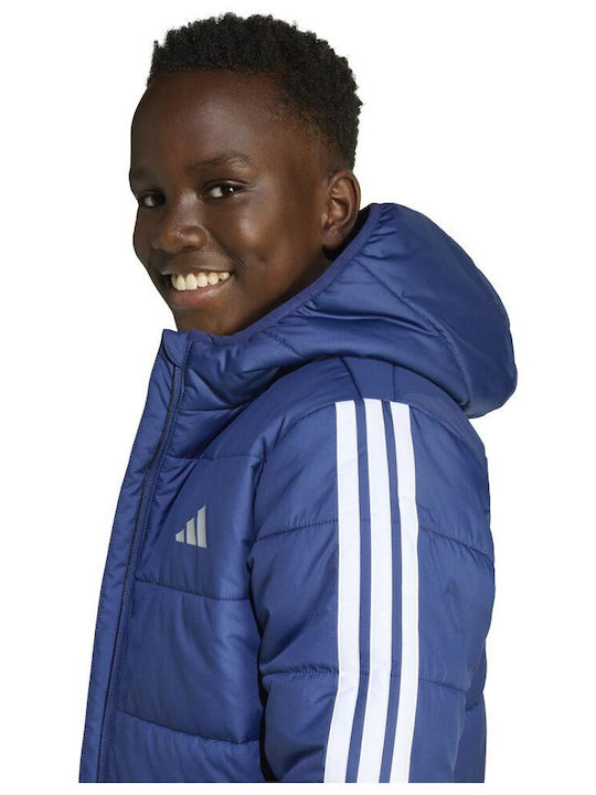 Padded Waterproof Kids Sports Jacket Windproof with Lining Blue