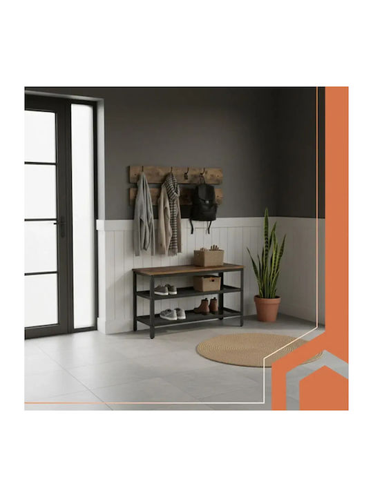 Eingangsmöbel mit Garderobe & Schuhschrank 73x44x30cm