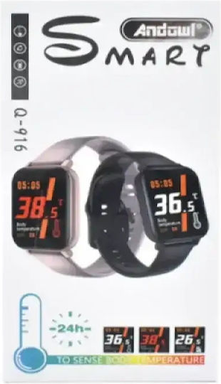 Andowl Q-916 Smartwatch με Παλμογράφο (Ροζ)