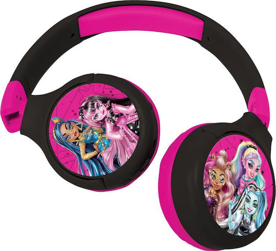 Lexibook Monster High Wireless / Wired On Ear Headphones Pink