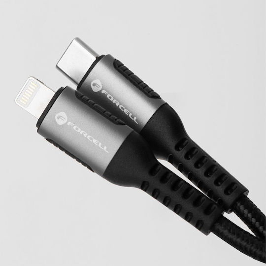 Forcell USB-C to Lightning Cable 27W Μαύρο 0.5m