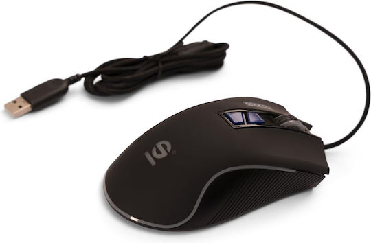 Sparco SPMOUSEPRO RGB Геймърска Мишка 7200 DPI Черен