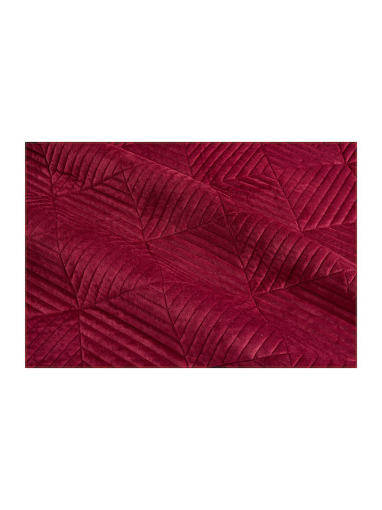 Liolios Home Palmira Coverlet Queen Size from Polyester Burgundy 220x240cm