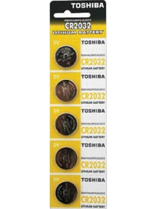 Toshiba Μπαταρίες Λιθίου Ρολογιών CR2032 3V 5τμχ