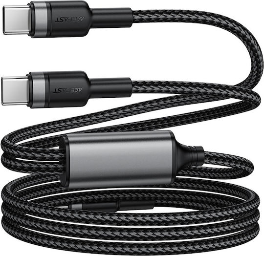 Acefast USB zu Typ-C,TC-TC Kabel 5A Schwarz 1.25m (C22-02)