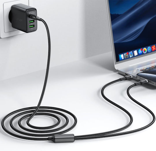 Acefast USB zu Typ-C,TC-TC Kabel 5A Schwarz 1.25m (C22-02)