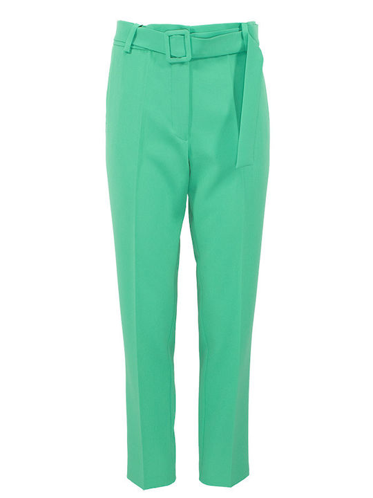 Women's Green Suit in Straight Line