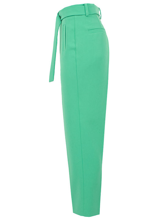 Women's Green Suit in Straight Line