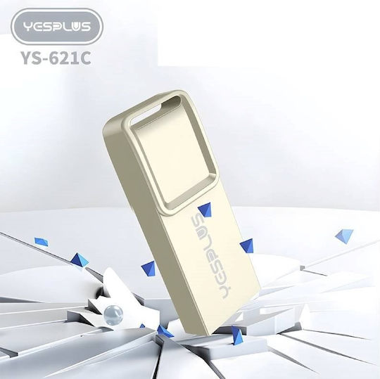 Yesplus USB Bluetooth 5.3 Adapter με Εμβέλεια 10m Ασημί (YS-621C)
