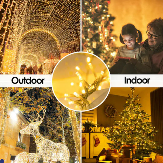500 Lights LED 22.5m. Warm White type Rain 1pcs