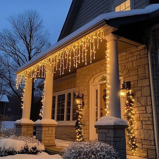 500 Lights LED 22.5m. Warm White type Rain 1pcs