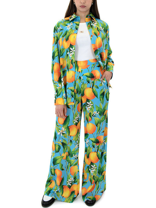 Damen Stoff Hose Multicolor
