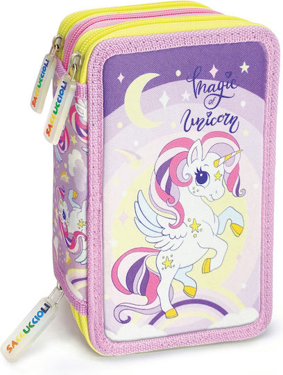 Lebez Pencil Case Full 12pcs with 3 Compartments Various Designs/Colours