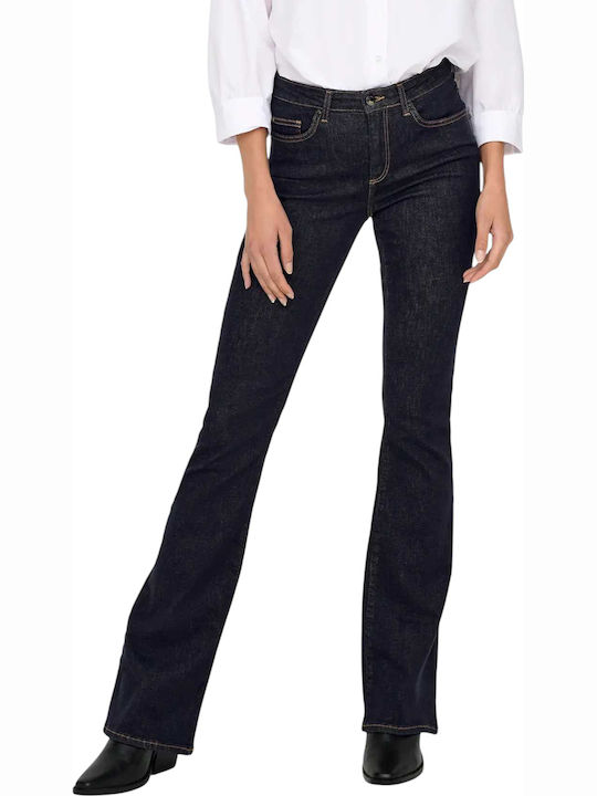 Blush Γυναικείο Jean Παντελόνι Καμπάνα Dark Blue