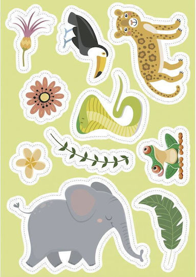 Carte De Activitati Cu Abtibilduri - Jungla