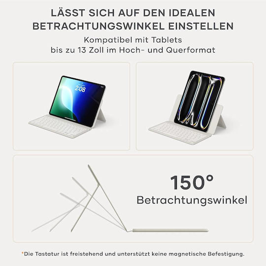 Satechi Kabellos Bluetooth Nur Tastatur für Tablet Englisch US Beige