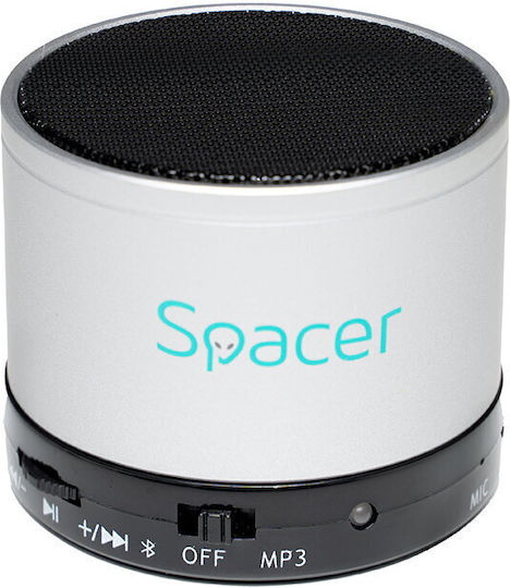 Spacer Topper Boxă Bluetooth 3W cu Radio și Durată de Baterie până la 5 ore Argintiu