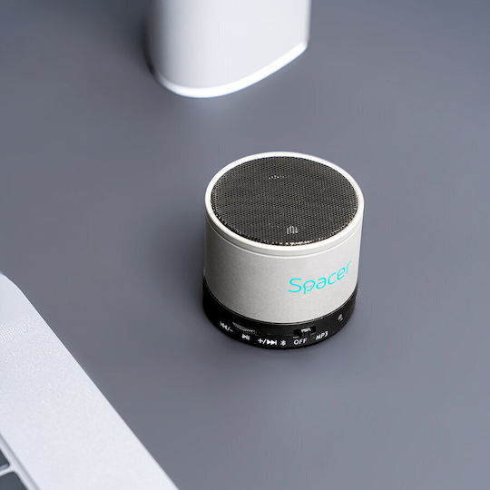 Spacer Topper Boxă Bluetooth 3W cu Radio și Durată de Baterie până la 5 ore Argintiu