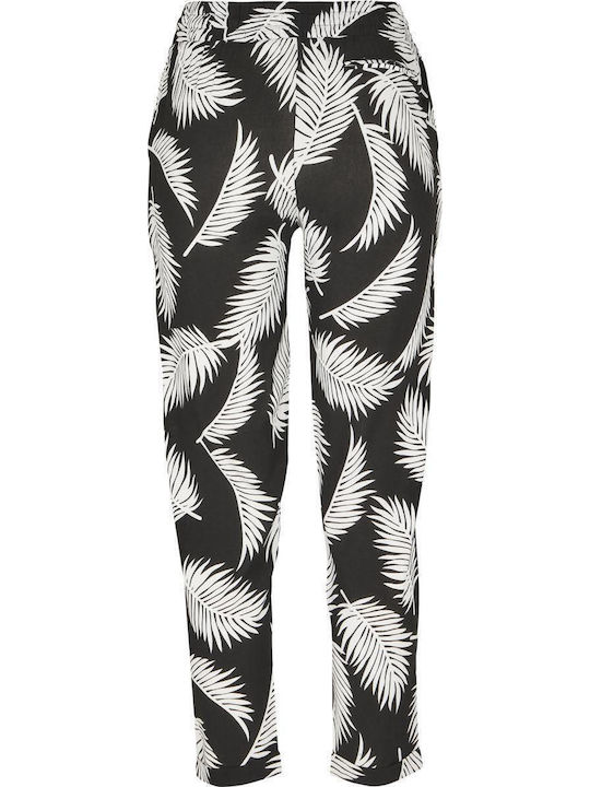 Women's Fabric Trousers with Elastic