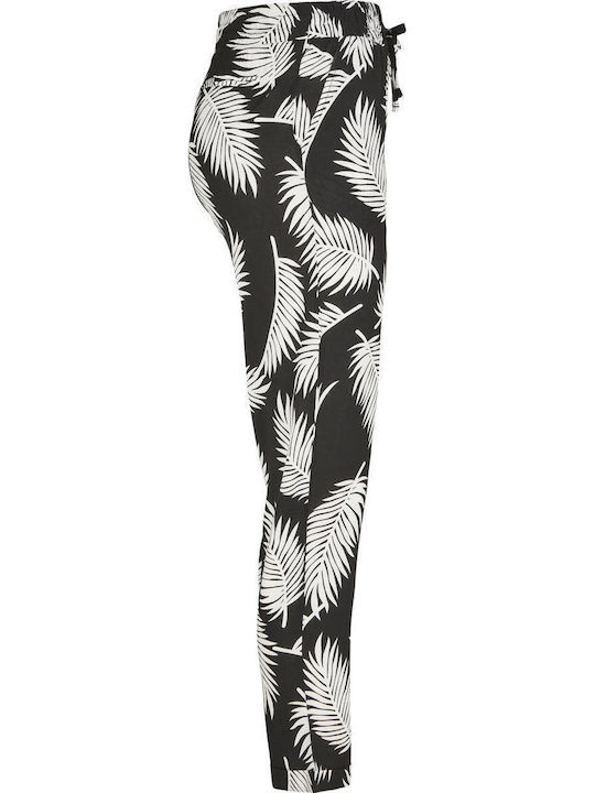 Women's Fabric Trousers with Elastic