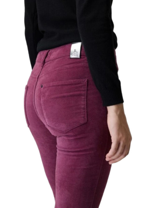 Damen Stoffhose in Skinny Passform Rosa