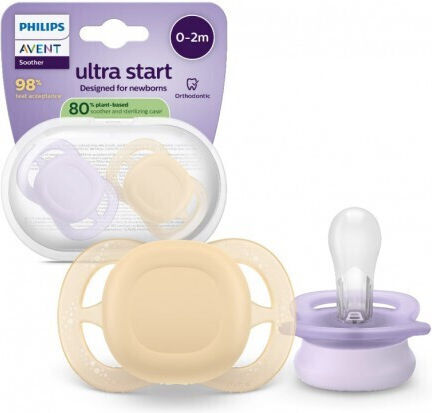 Philips Ultra Ultra Schnuller Silikon Rosa für 0-2 Monate 2Stück