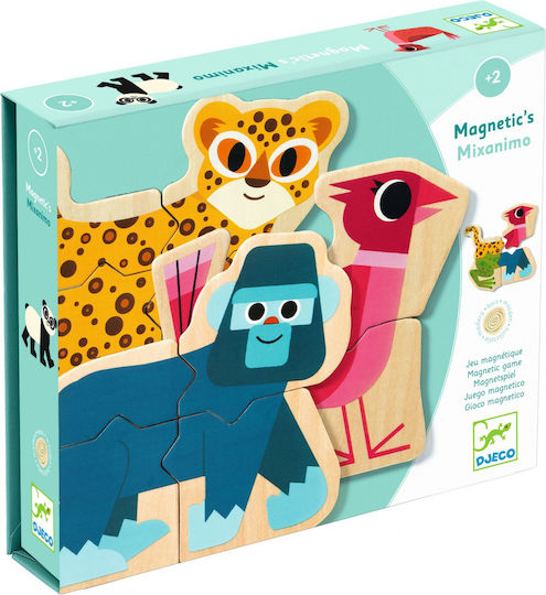 Djeco Magnetisches Bauspielzeug Mixanimo für Kinder ab 2+ Jahre alt Jahren