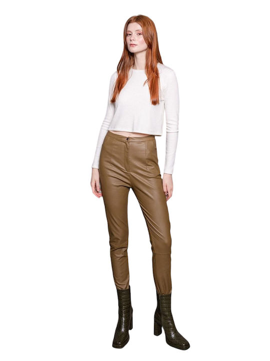 Women's Fabric Trousers Green
