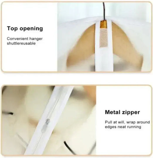 Mulex Fabric Hanging Storage Case For Clothes 60x60x137cm 1pcs