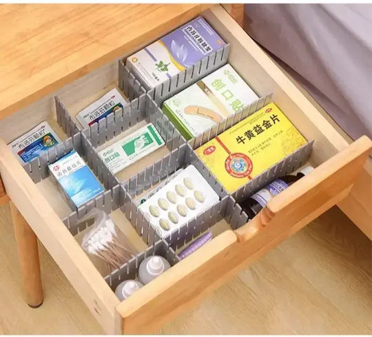 Tpster Plastic Drawer Divider 43.8x9cm 2pcs