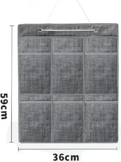 Tpster Fabric Hanging Storage Case for Underwear in Gray Color 59x36cm 1pcs