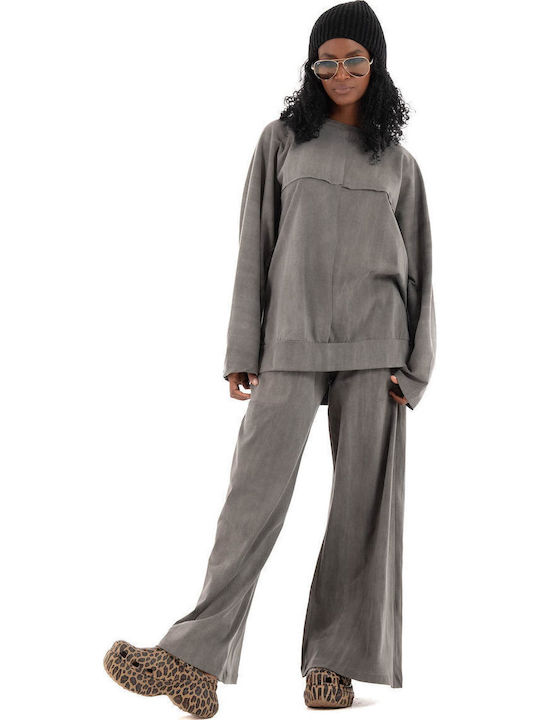 Damen Stoff Hose Grey