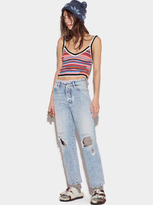 Dsquared2 Boston Damenjeanshose mit Rissen