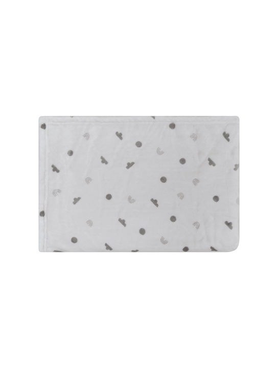 Kentia Blanket Cot Nube Fleece White 100x140cm