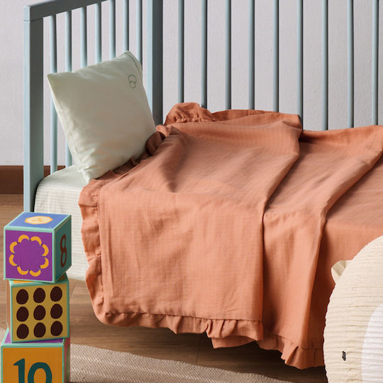 Kentia Decke Kinderbett Yn 25 Baumwolle Rot 100x150cm