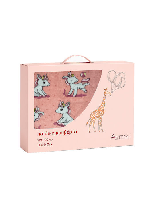 Astron Italy Cot Blanket Baby Unicorn 110x140cm