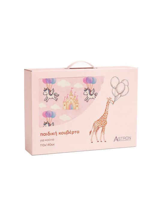 Astron Italy Baby Blanket Cot Unicorn Fly 110x140cm