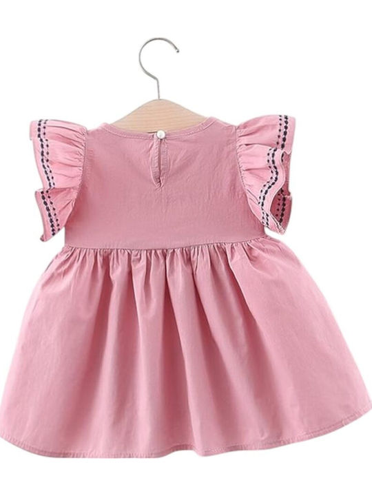 Children's Dress Short Sleeve Pink