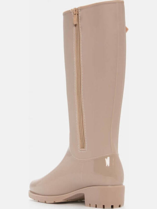 Damen Gummistiefel Beige