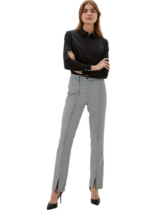 Women's Monochrome Long Sleeve Shirt Black