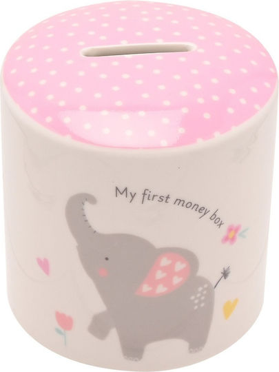 Hello Baby Pușculiță Ceramică Roz Pentru Copii
