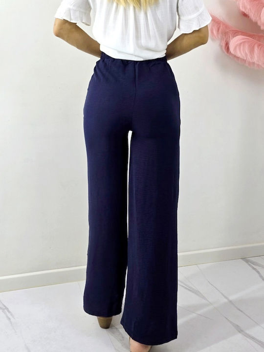 Damen Stoff Hose Marineblau