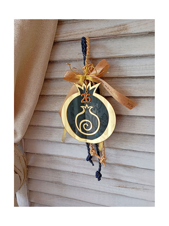 By Anastasia's Art Creations Hanging Lucky Charm Pomegranate Gold made of Plexiglass 2026 1pcs