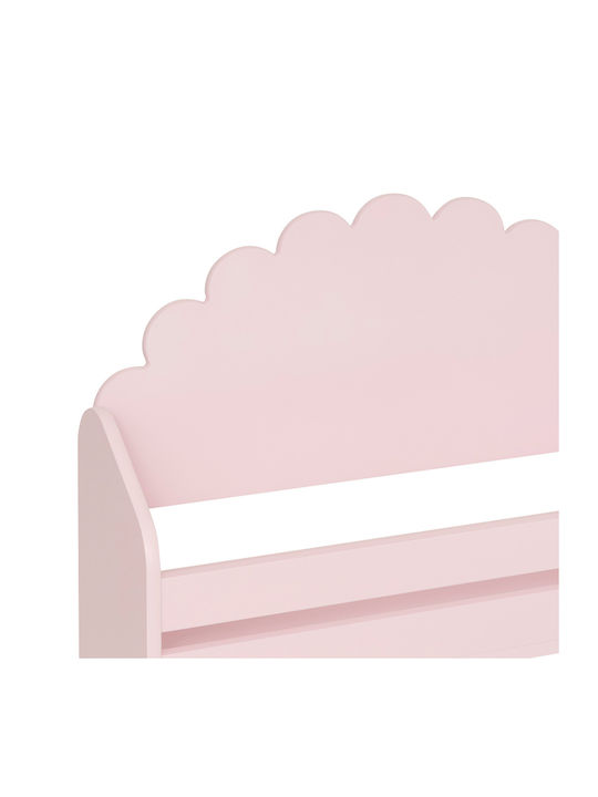 Kids Wooden Bookcase Pink 61.5x18.5x100cm
