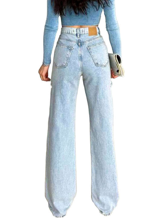 Damen Stoff Hose Blau