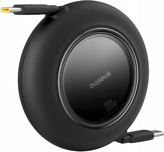 Baseus Mini Extensibil USB 2.0 Cablu USB-C bărbătesc - USB-C 100W Negru 2m