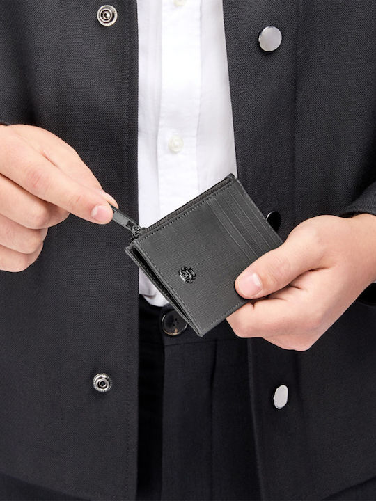 Leather Men's Wallet Cards Gray