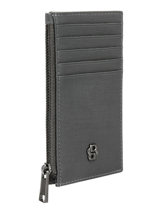 Leather Men's Wallet Cards Gray