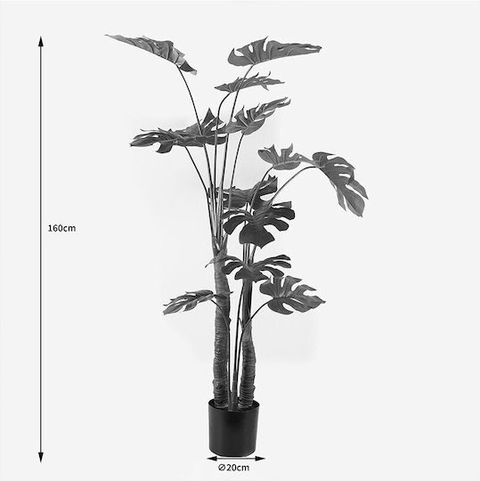 Decorative Potted Plant Deliciosa I Inart Green Φ90x160cm